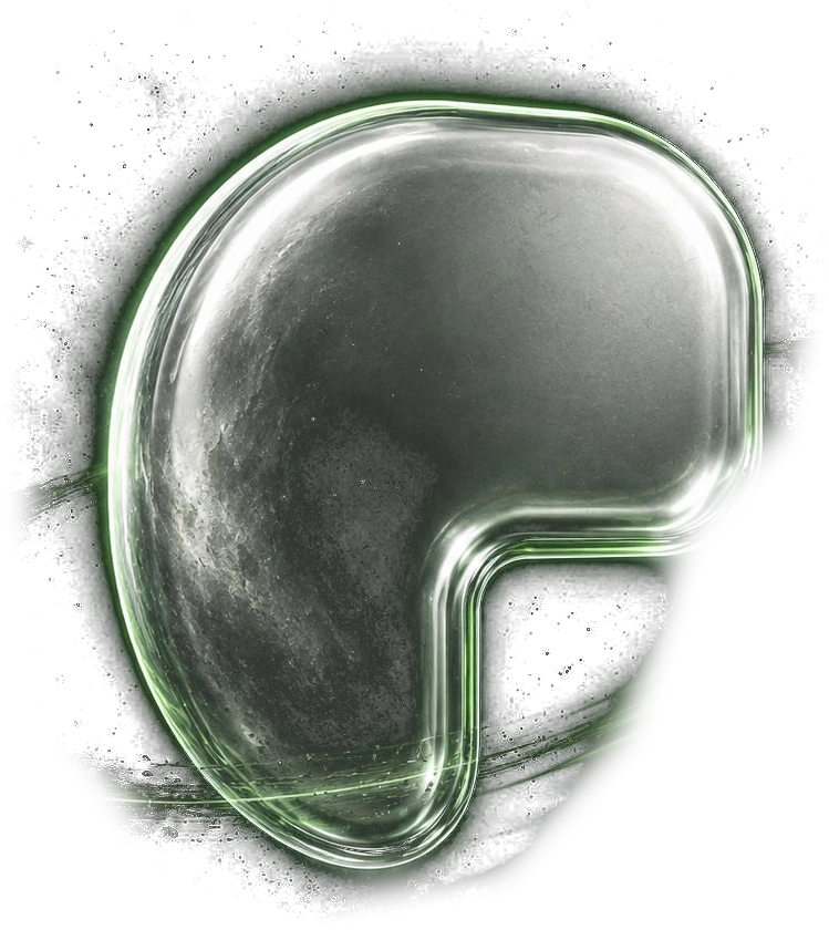 Silver P-shaped PONS planet